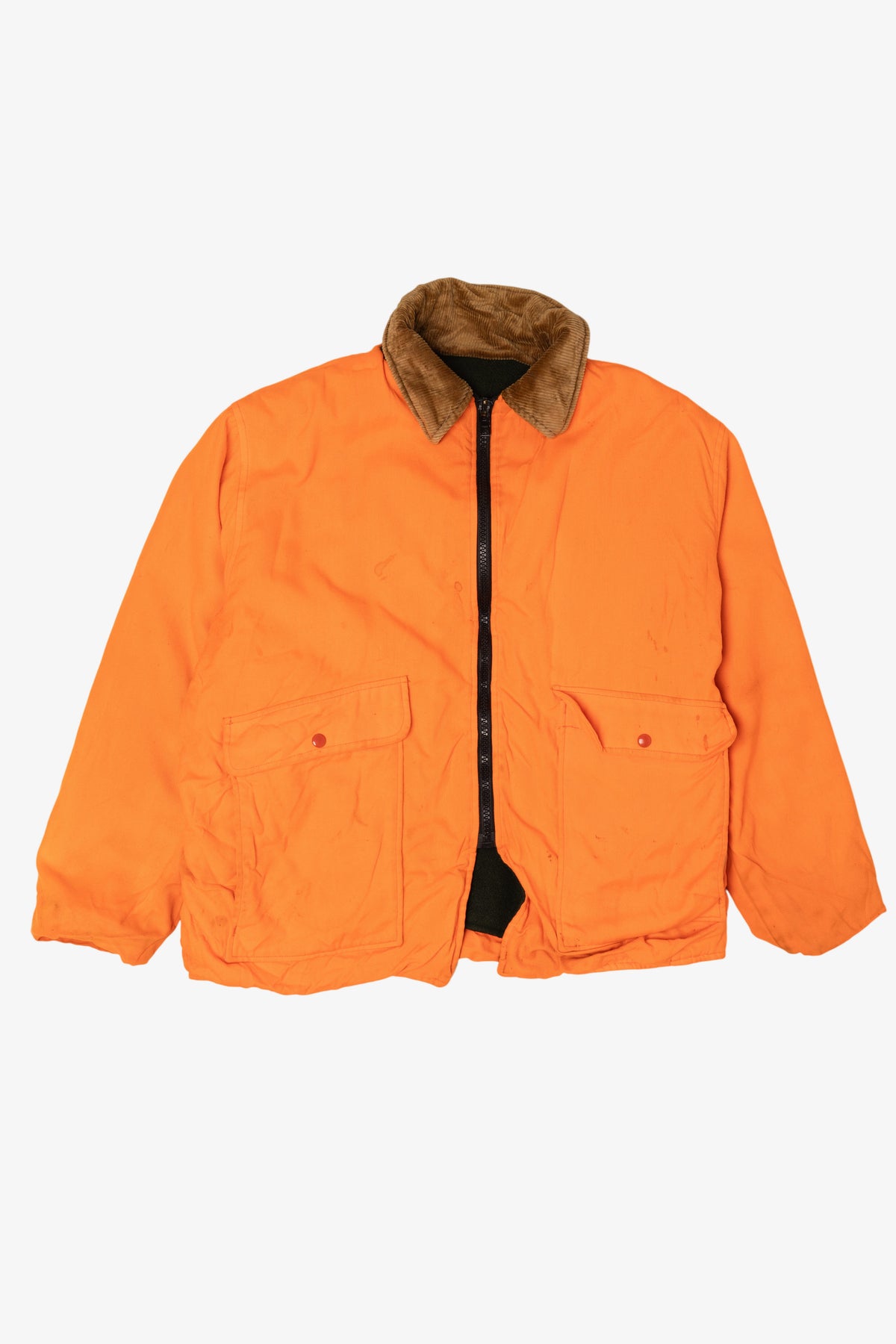 Vintage Woolrich Reversible Blaze Orange And Green Hunting Jacket (1990s)