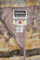 Vintage Details Express Stylized Letters Pattern Bomber Jacket (1990s)