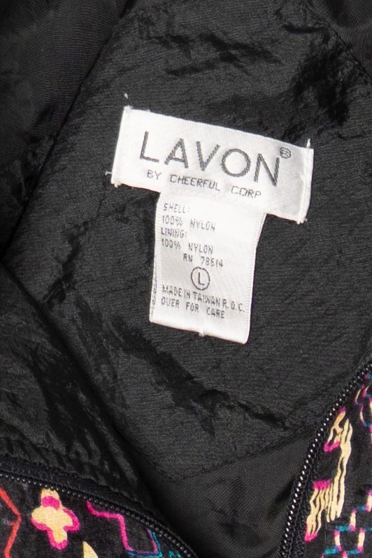 Vintage Lavon  Southwestern Abstract Pattern Windbreaker Jacket (1990s)