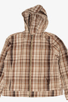 Vintage Brown Plaid Christopher & Banks Hooded Jacket (1990s)