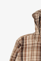 Vintage Brown Plaid Christopher & Banks Hooded Jacket (1990s)