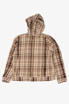 Vintage Brown Plaid Christopher & Banks Hooded Jacket (1990s)