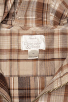 Vintage Brown Plaid Christopher & Banks Hooded Jacket (1990s)