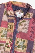 Vintage Stunt Sports Floral Grapevine Pattern Silk Jacket (1990s)