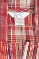 Vintage Christopher & Banks Striped Hoodie Heavyweight Button Up (2000s)
