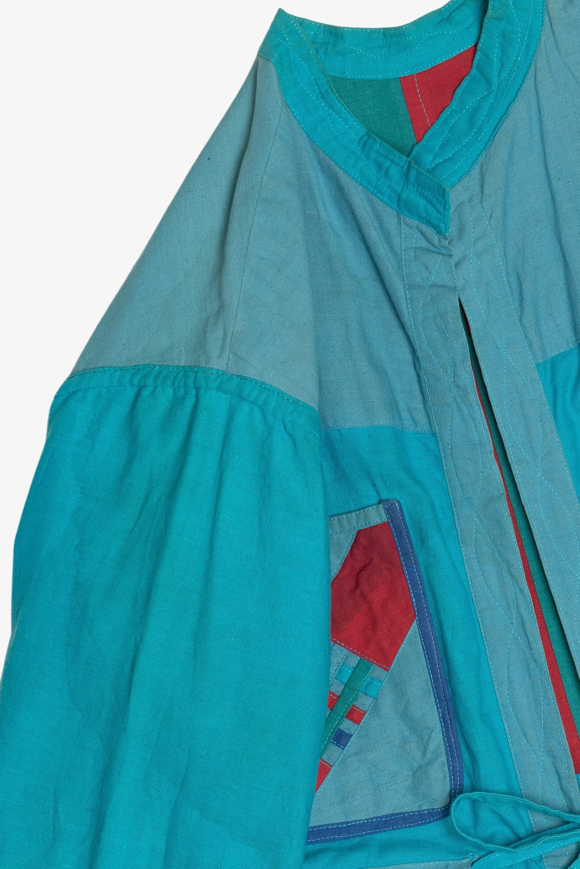Vintage Nepalese Multi Pocket Reversible Patchwork Jacket (1990s)