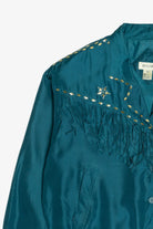 Vintage Bogari Silk Fringe Windbreaker Jacket (1980s)