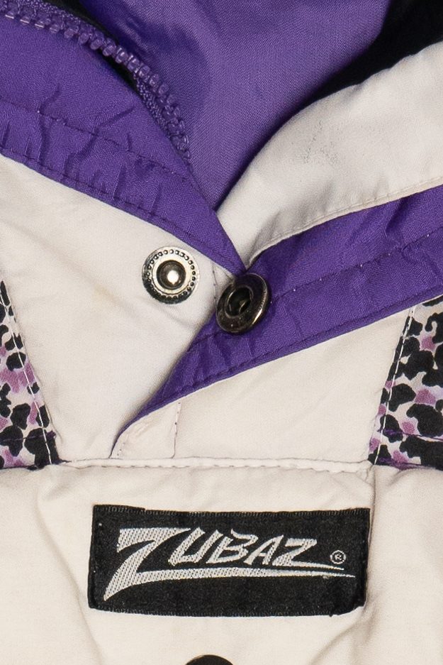 Vintage Zubaz Snake Print Pullover Windbreaker (1990s)