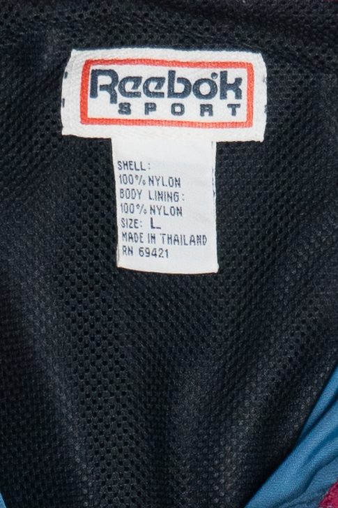 Vintage Reebok Color Block Hideaway Hood Windbreaker (1990s)