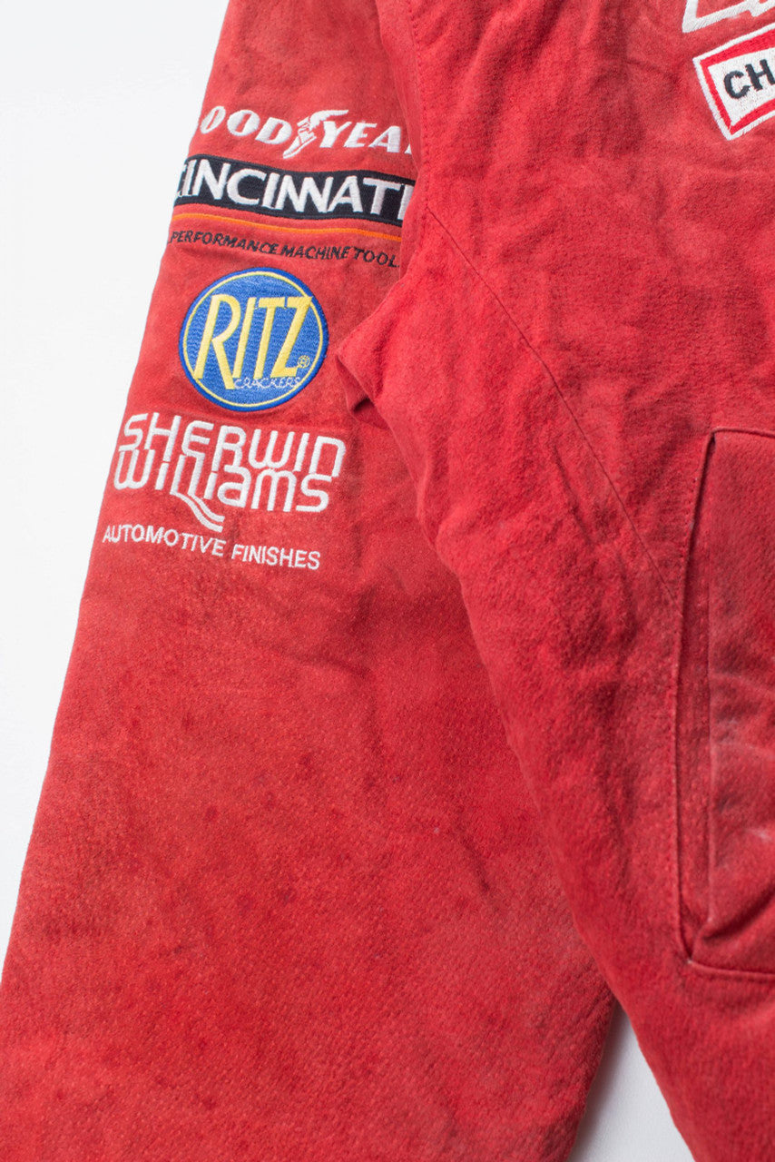 Leather King of Beers Nascar Jacket