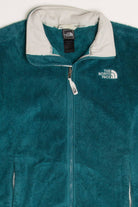 Teal North Face Fleece Zip Up Jacket