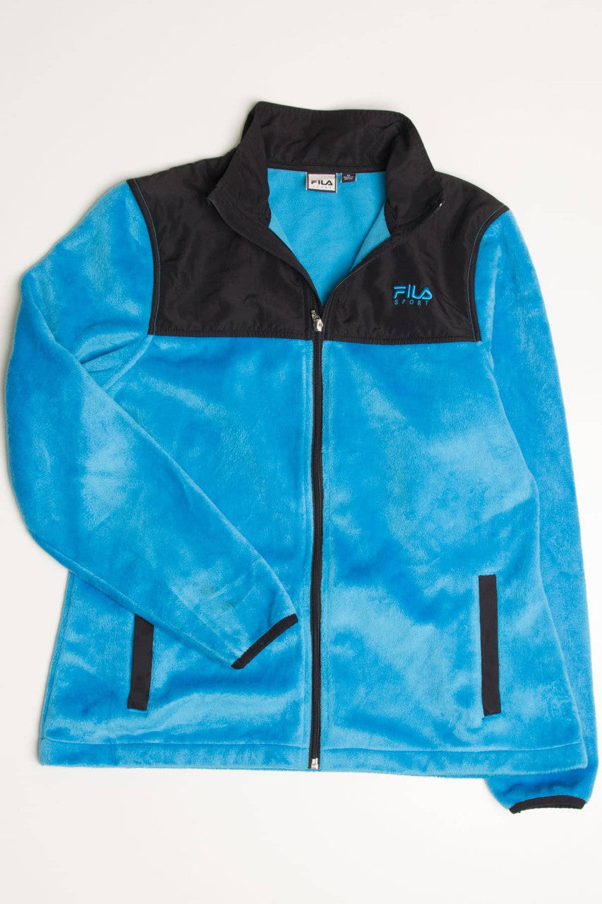 Blue FILA Fleece Zip Up Jacket
