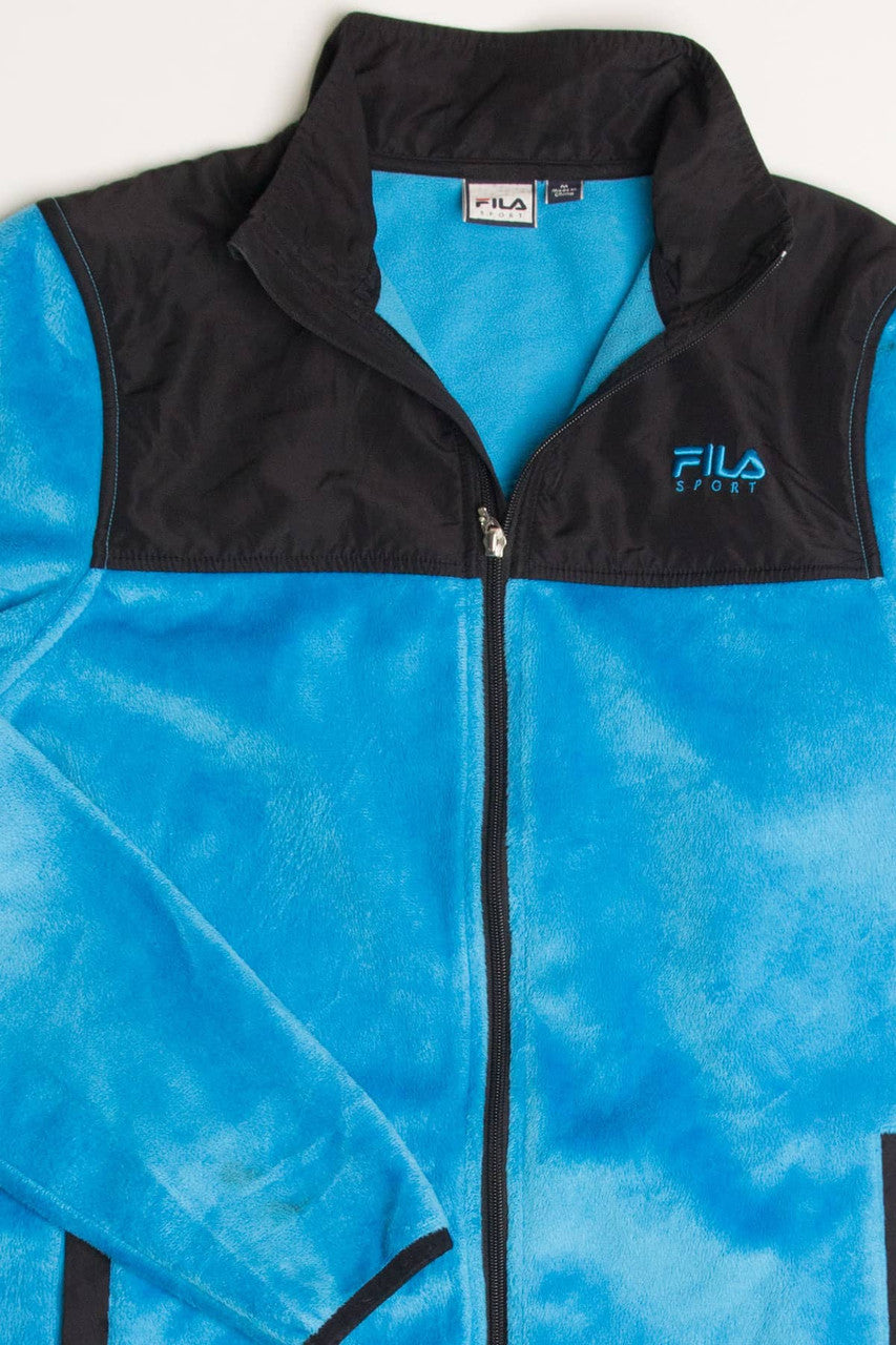 Blue FILA Fleece Zip Up Jacket