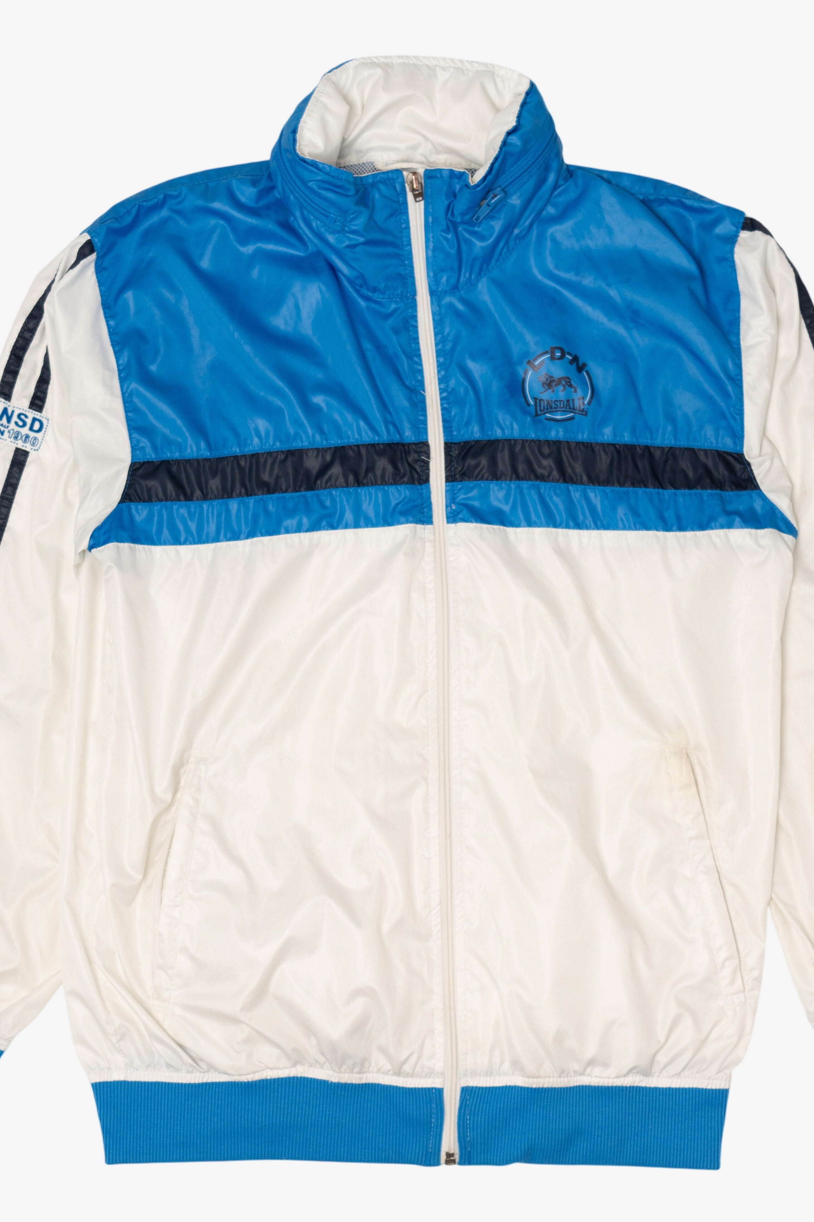 Vintage Blue And White Lionsdale Track Lightweight Jacket (1990s)