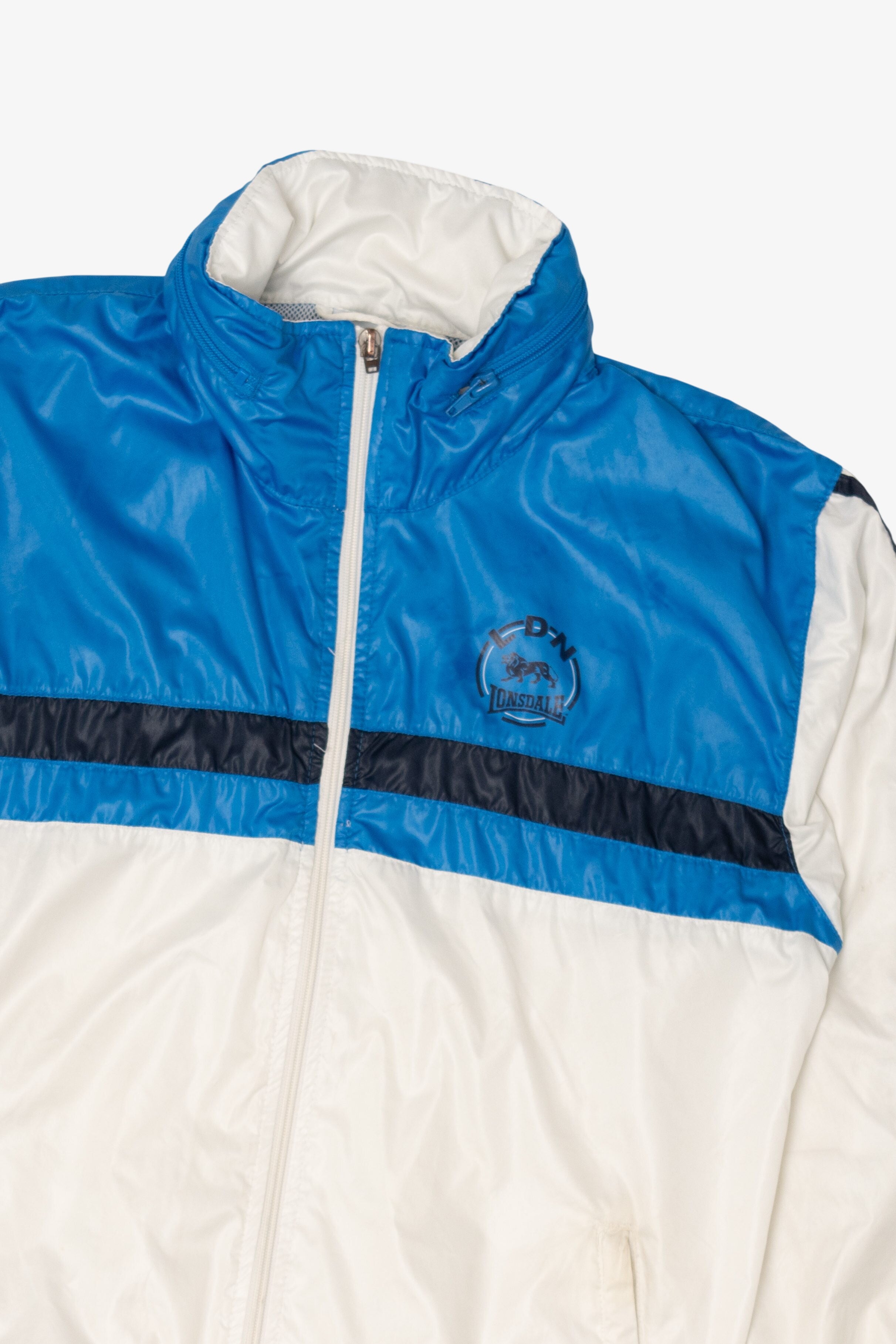 Vintage Blue And White Lionsdale Track Lightweight Jacket (1990s)