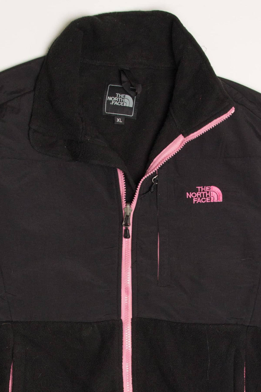 Black & Pink Trim North Face Zip Up Jacket – Ragstock
