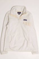 White Patagonia Fuzzy Fleece Pullover 1
