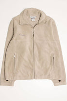 Beige Columbia Fleece Zip Up Jacket