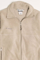 Beige Columbia Fleece Zip Up Jacket
