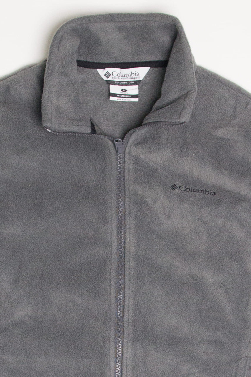 Grey Columbia Fleece Zip Up Jacket