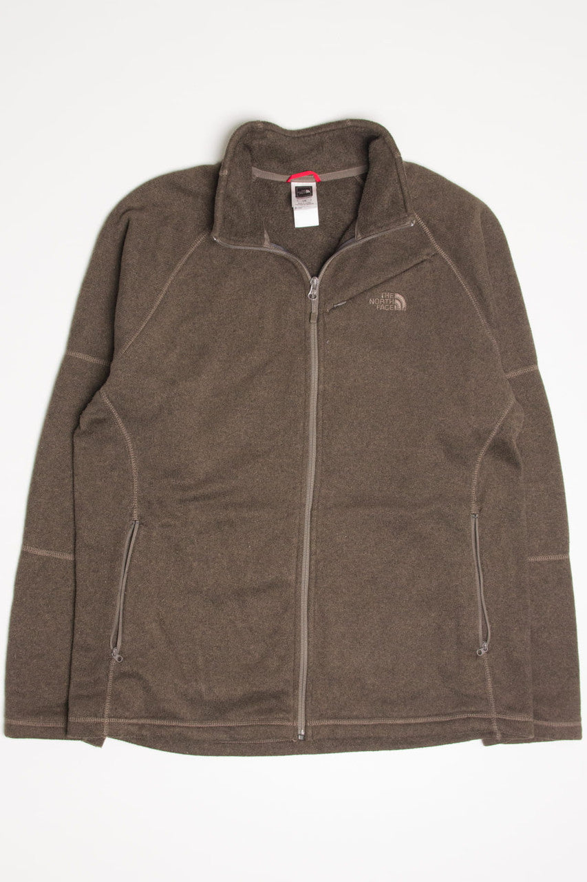 Brown North Face Fleece Zip Up Jacket