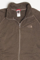 Brown North Face Fleece Zip Up Jacket