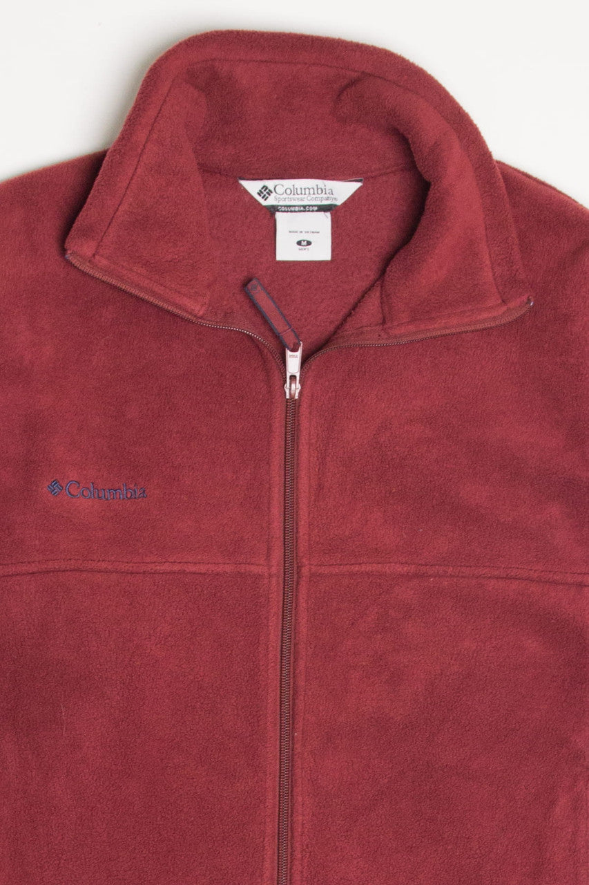 Rusty Red Columbia Fleece Zip Up Jacket