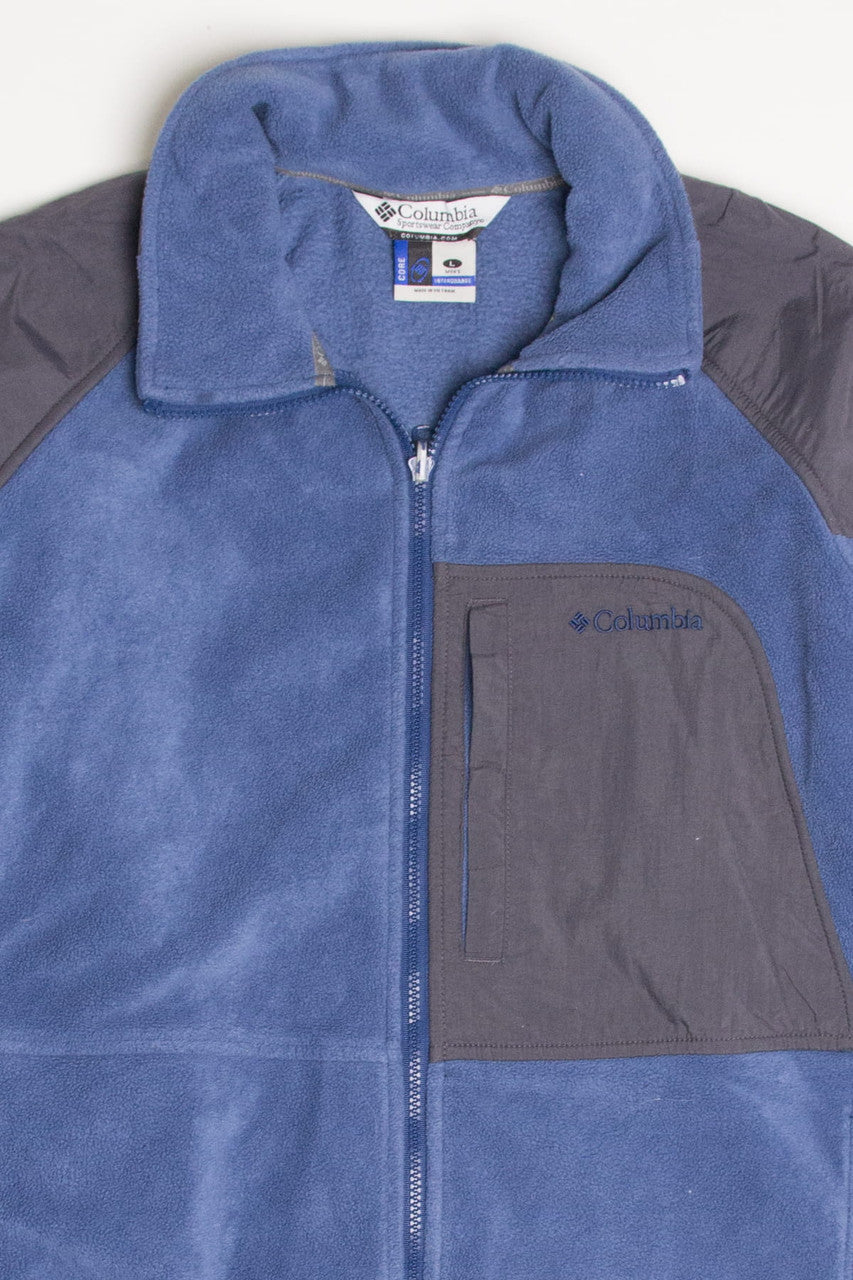 Blue & Black Columbia Fleece Zip Up Jacket