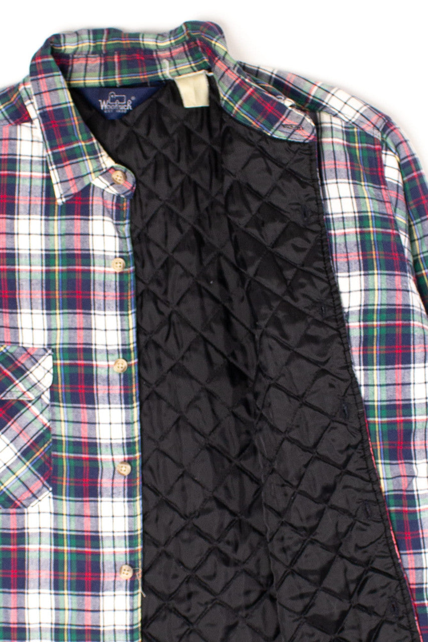 Vintage Woolrich Plaid Quilted Shacket (1980s)
