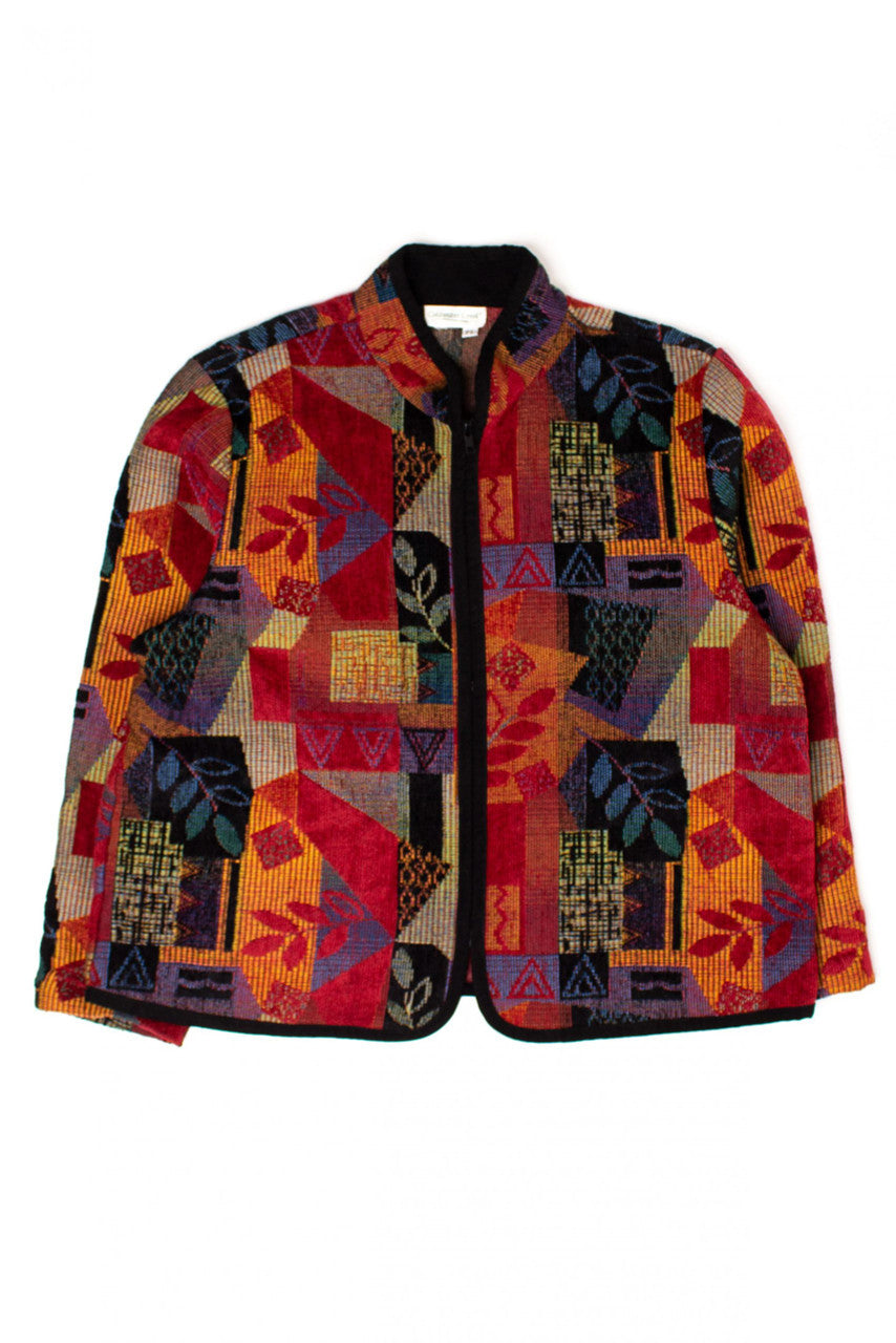 Vintage Patchwork Leaves Lightweight Jacket (1990s)