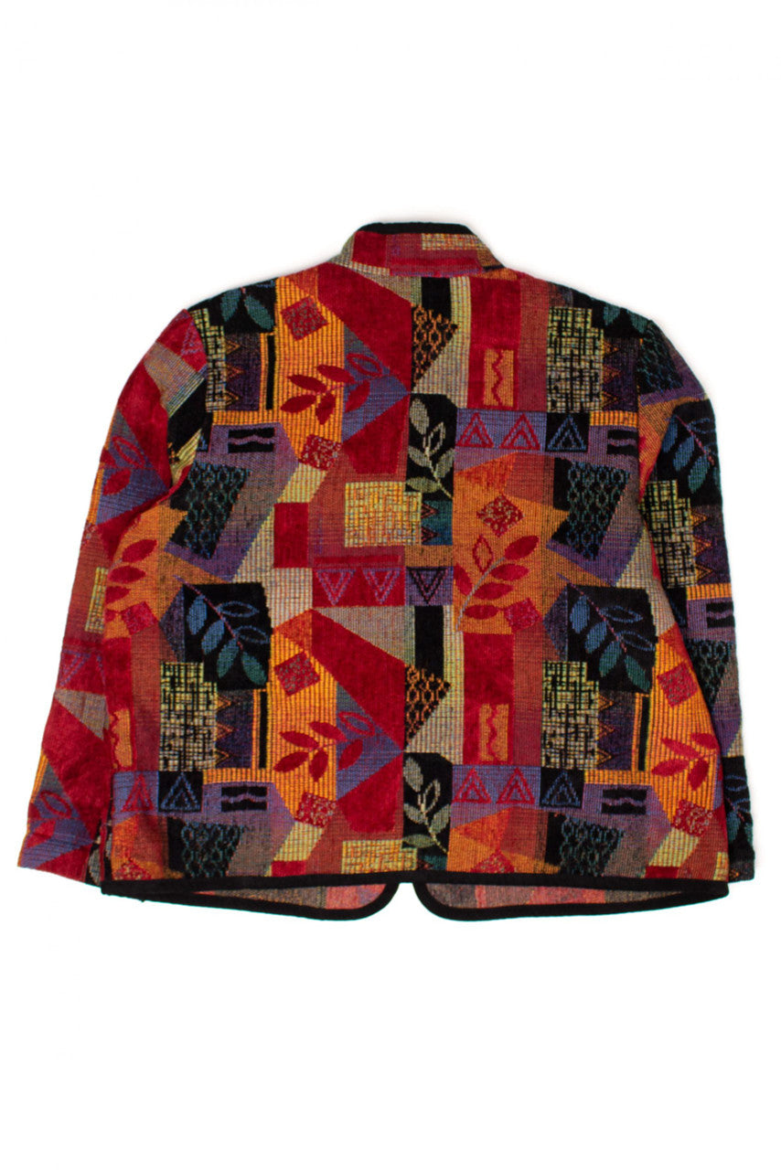 Vintage Patchwork Leaves Lightweight Jacket (1990s)