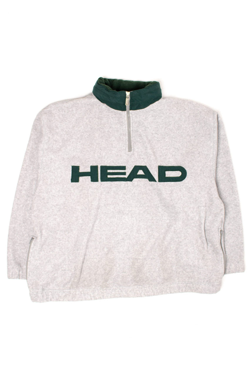 Vintage Head Pullover Fleece Quarter Zip Jacket (1990s)