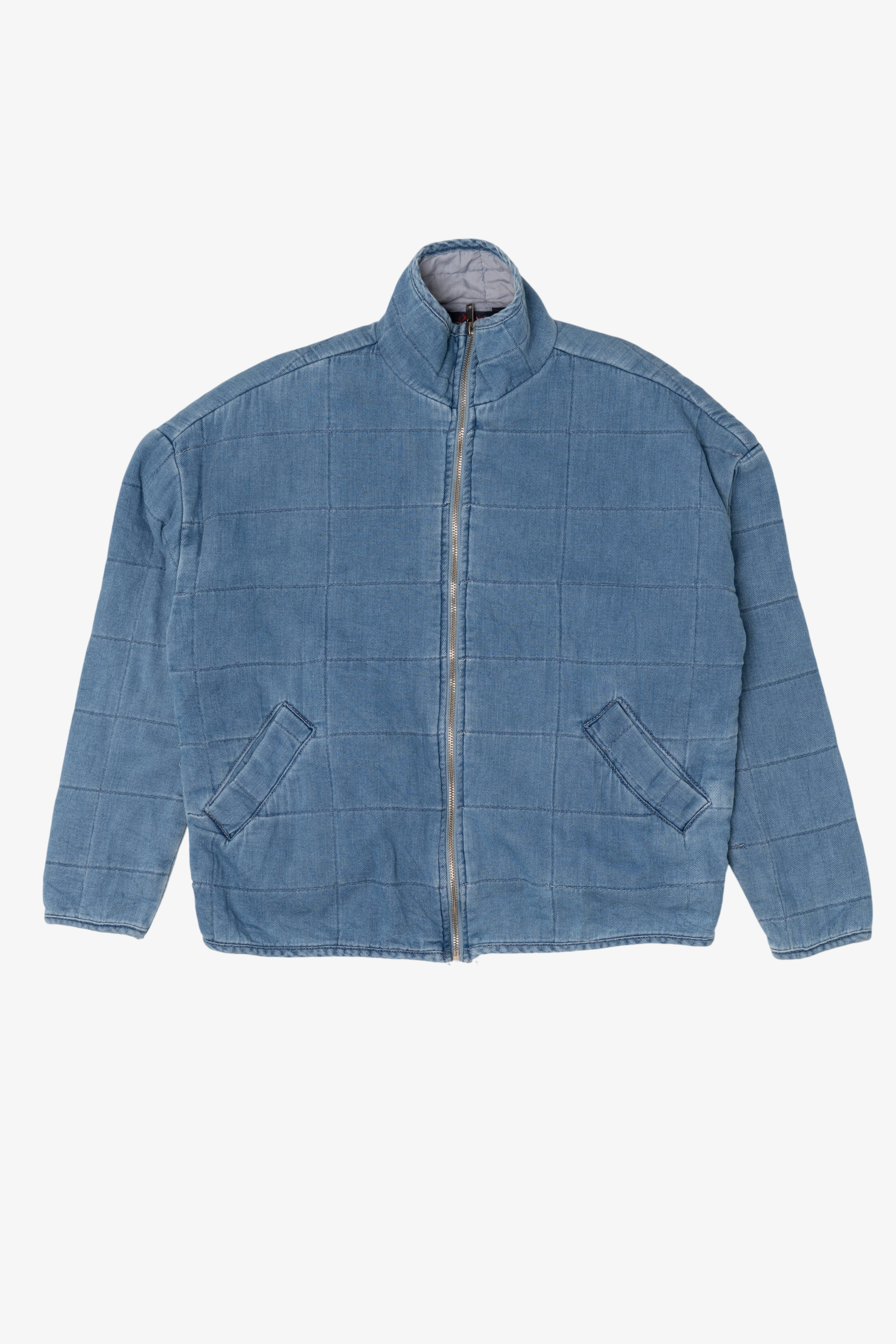 Vintage Blue Excuse Quilted Denim Jacket (1990s)