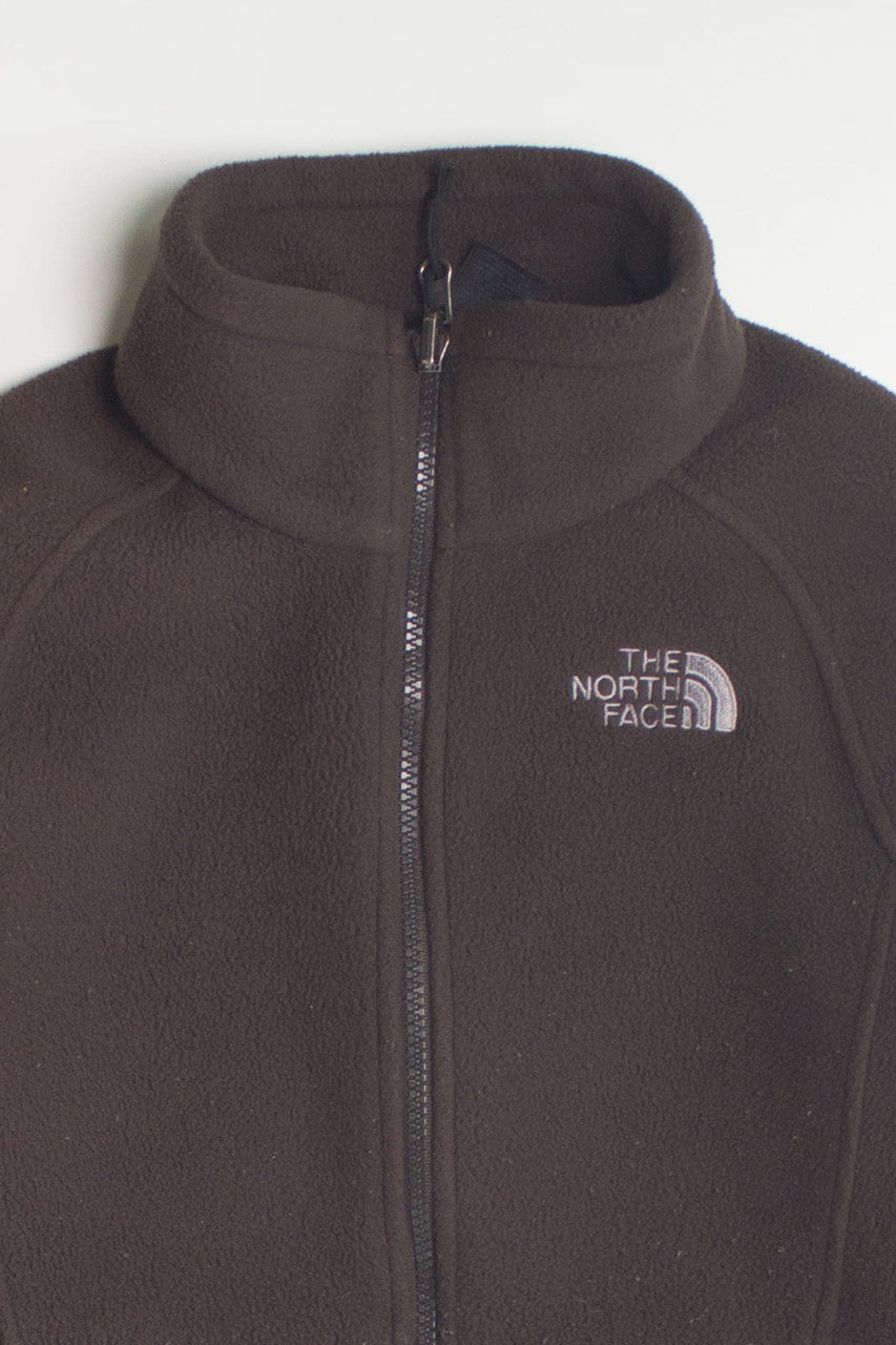 Brown Fleece North Face Lightweight Jacket