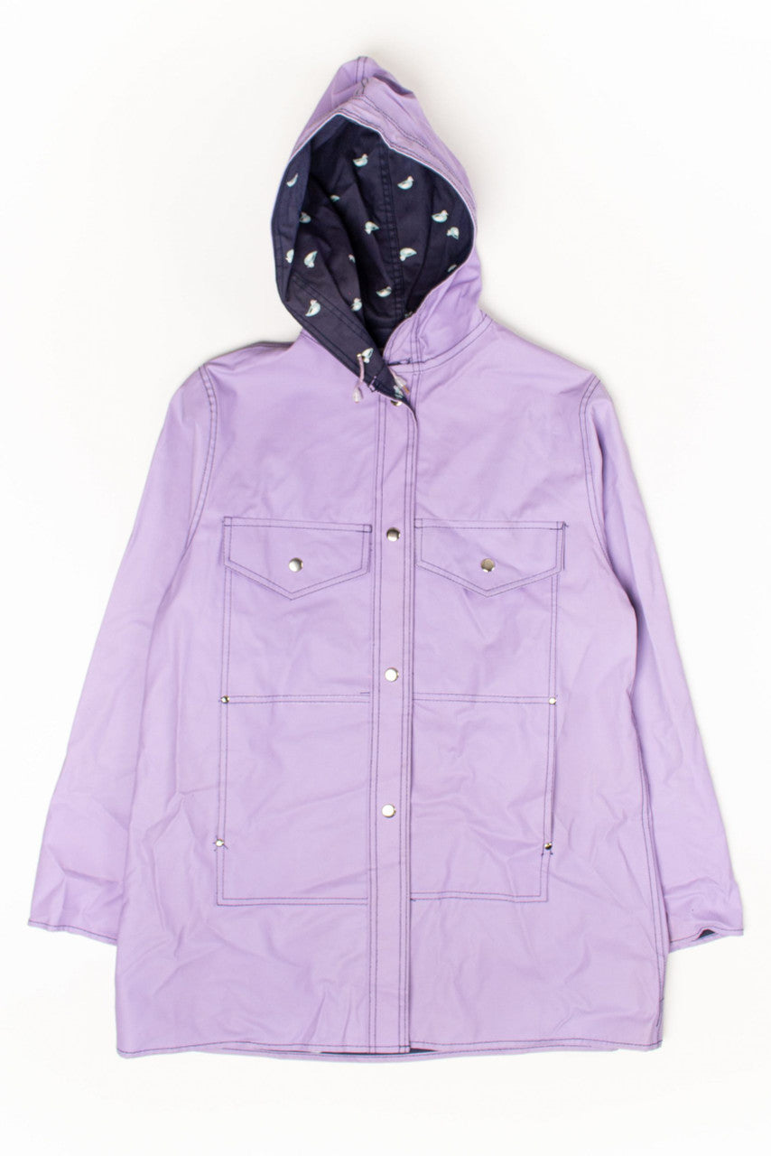 Vintage Lavender Ducks Rain Jacket