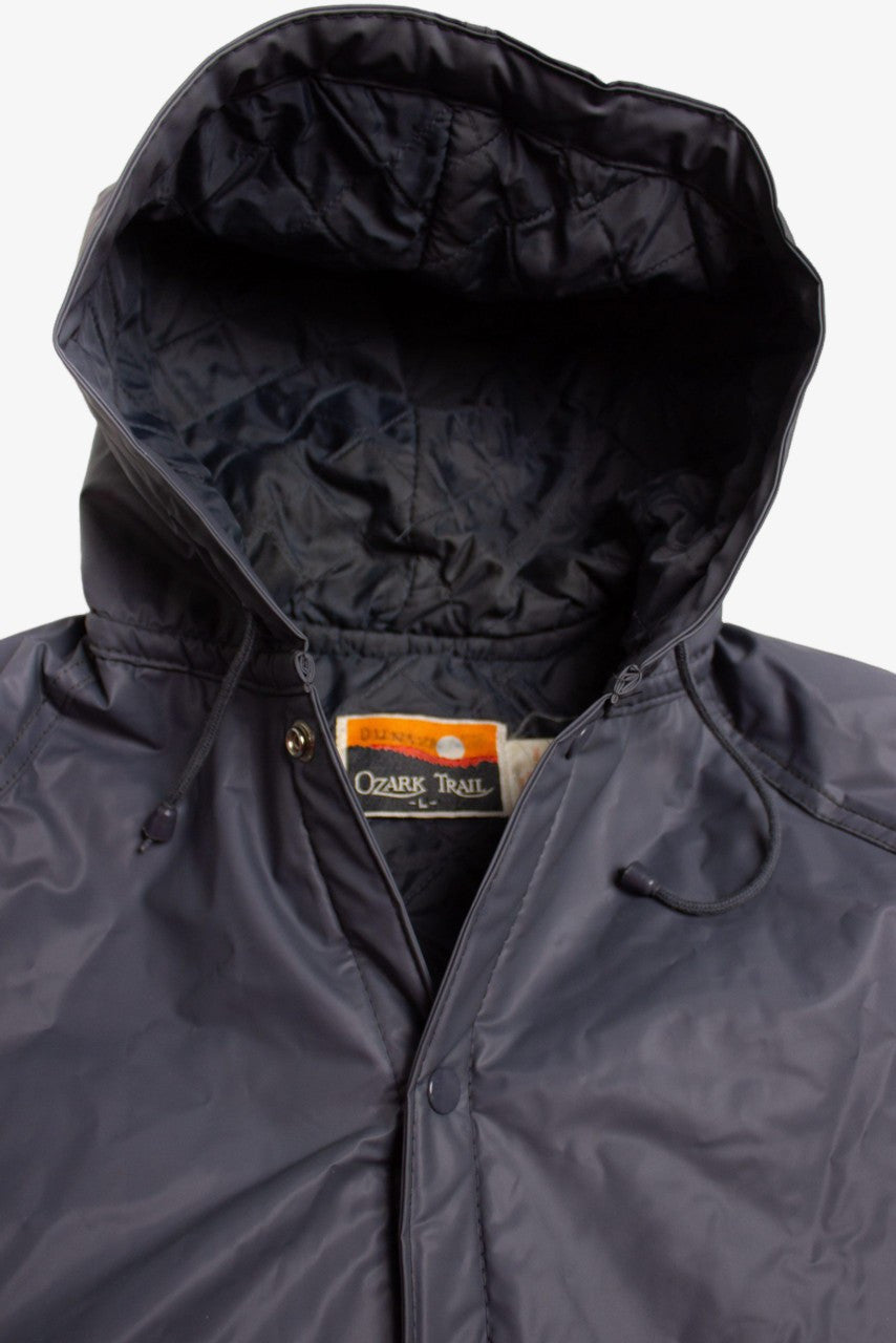 Vintage Gray Insulated Rain Jacket