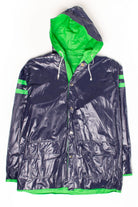 Vintage Green & Navy Reversible Rain Jacket