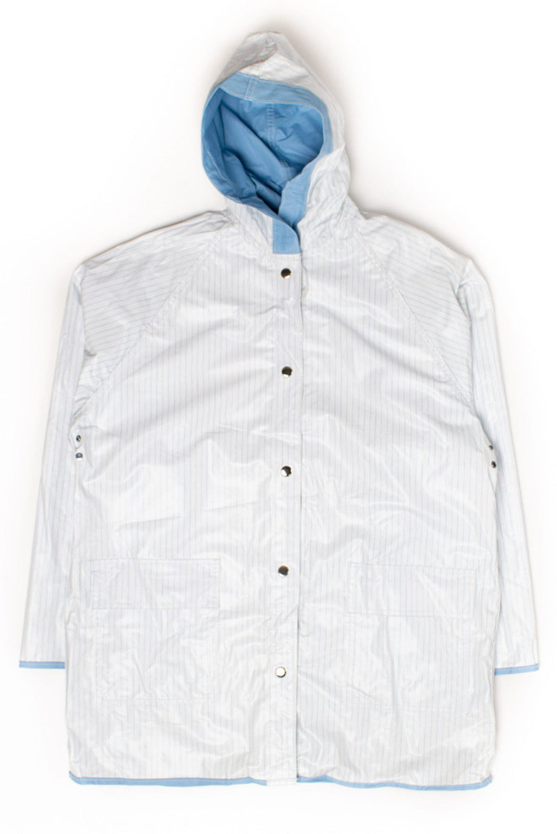 Vintage Blue Pinstripe Reversible Rain Jacket – Ragstock