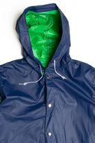 Blue and Green Rain Jacket
