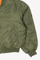 Vintage Olive Ultra Force MA-1 Flight Bomber Jacket (1980s)
