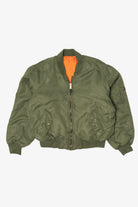 Vintage Olive Ultra Force MA-1 Flight Bomber Jacket (1980s)