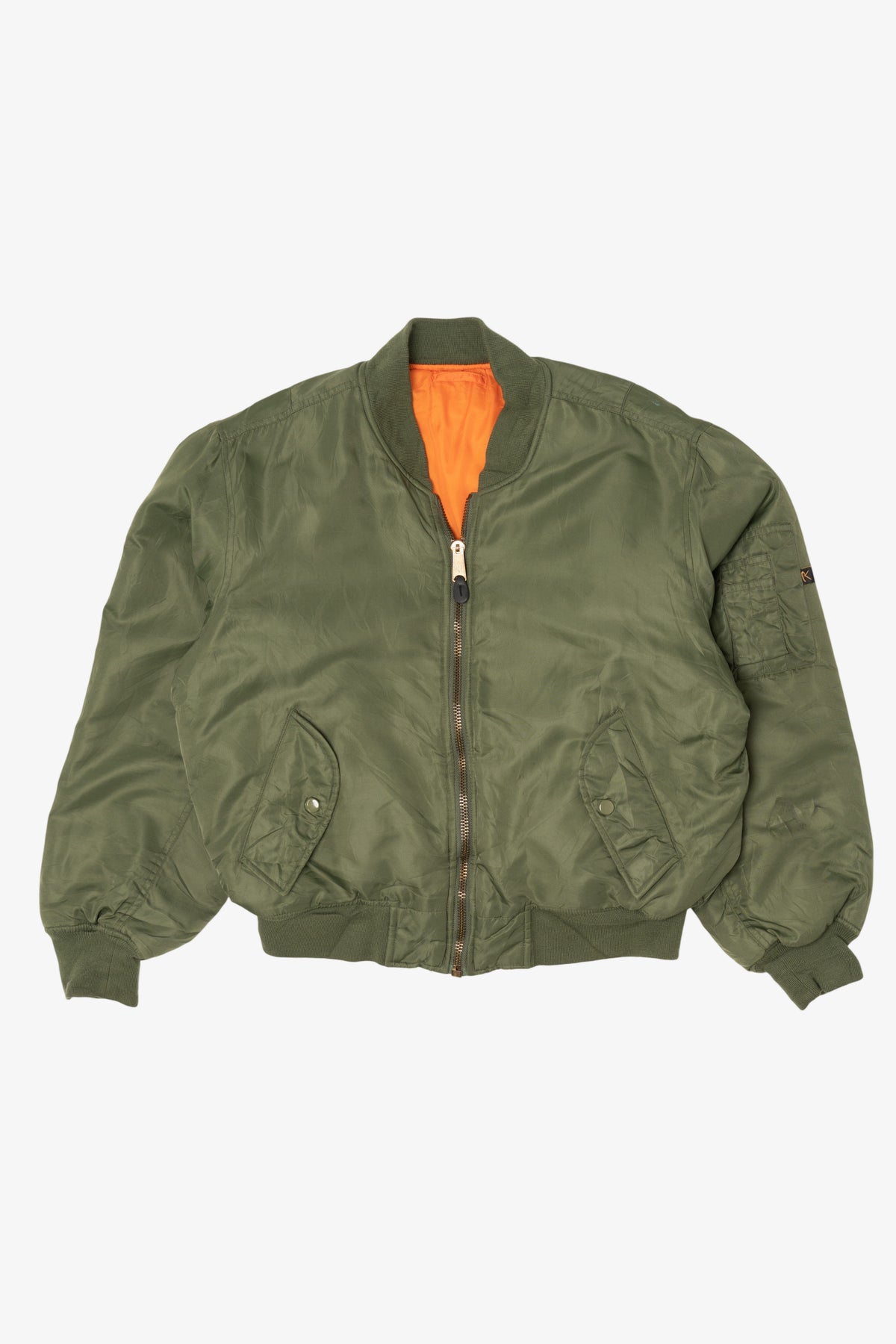 Vintage Olive Ultra Force MA-1 Flight Bomber Jacket (1980s) – Ragstock