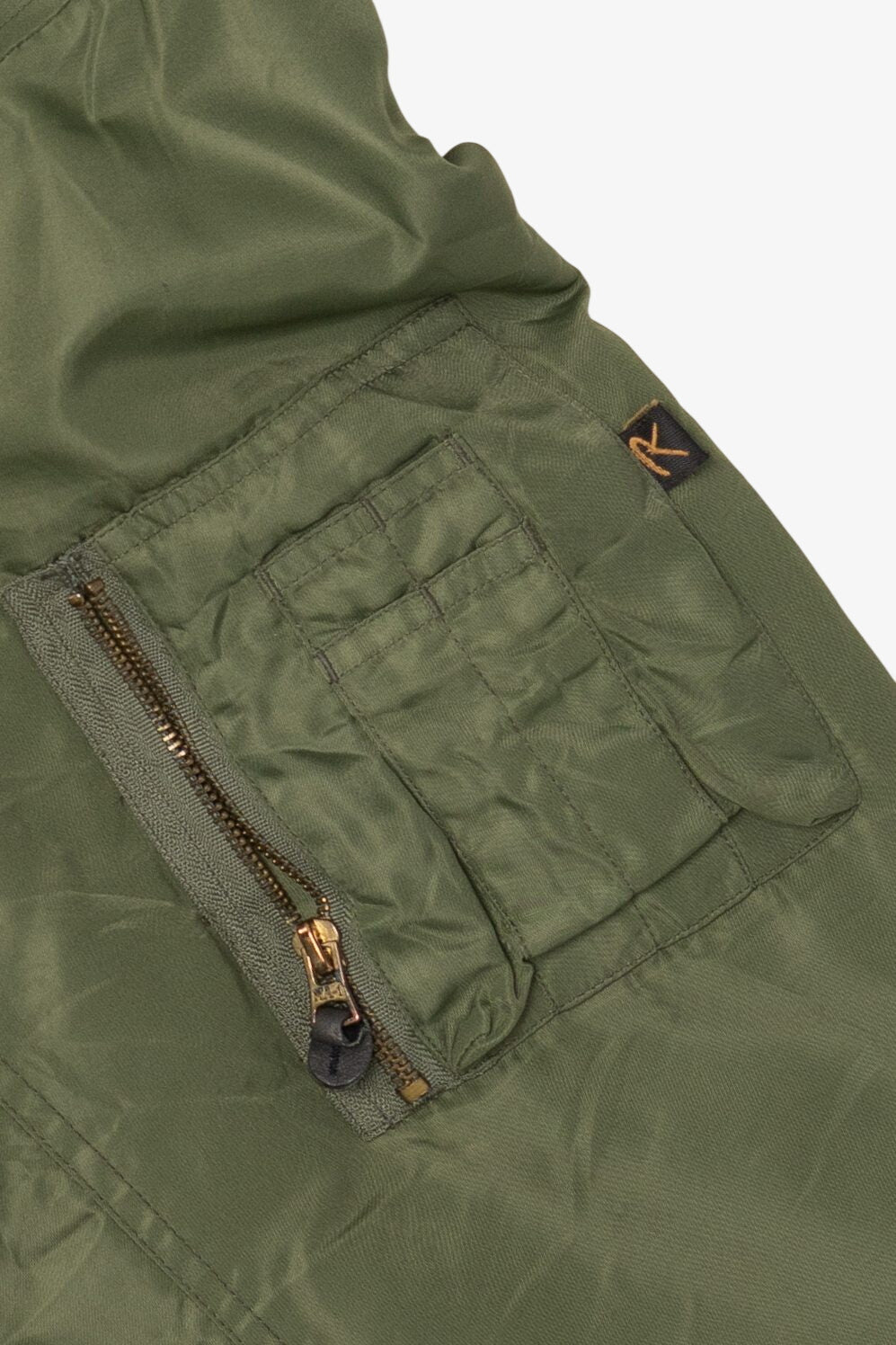 Vintage Olive Ultra Force MA-1 Flight Bomber Jacket (1980s)