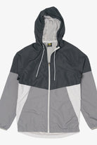 Gray Athletic Works Hooded Windbreaker Jacket