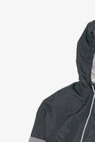 Gray Athletic Works Hooded Windbreaker Jacket