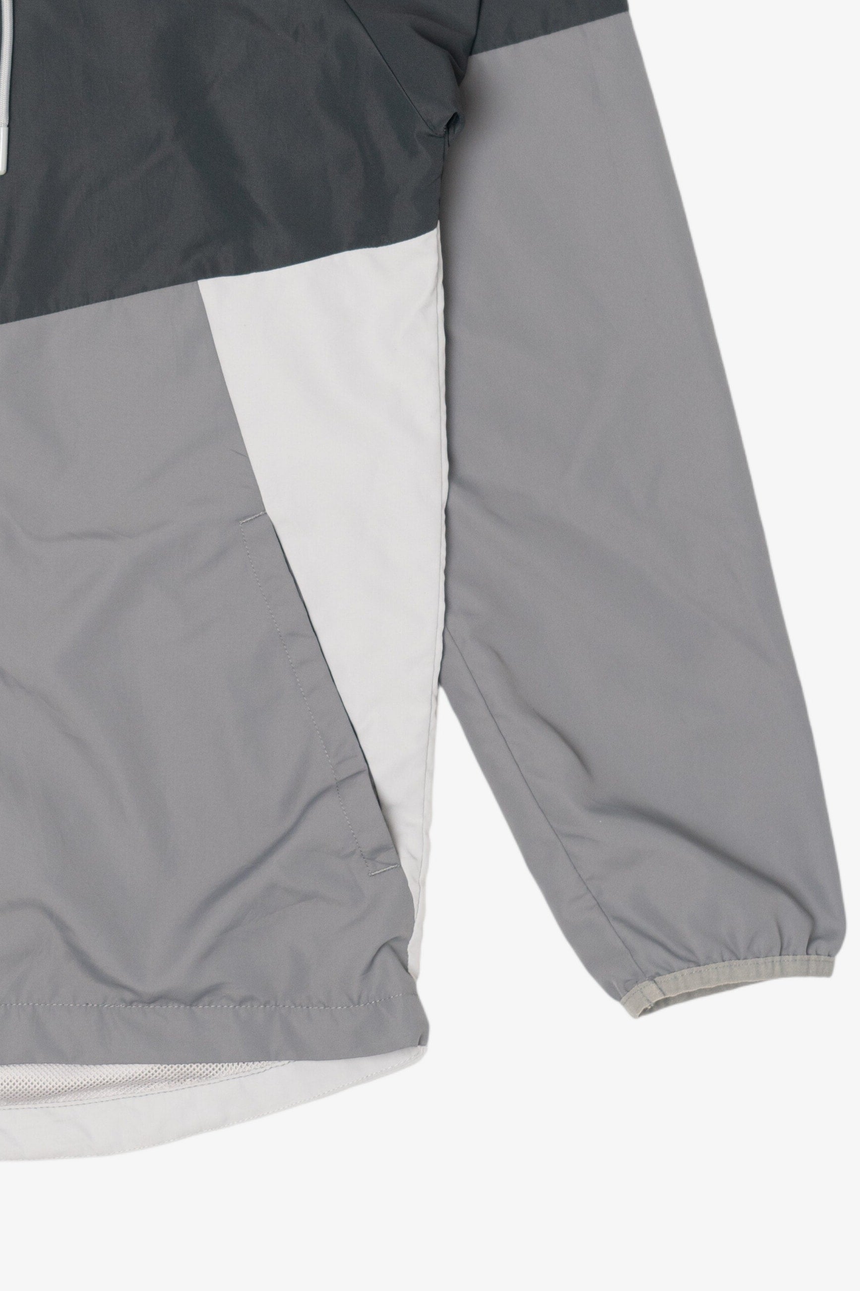 Gray Athletic Works Hooded Windbreaker Jacket