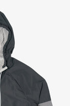 Gray Athletic Works Hooded Windbreaker Jacket