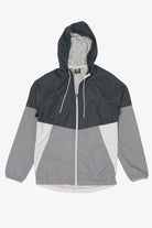 Gray Athletic Works Hooded Windbreaker Jacket