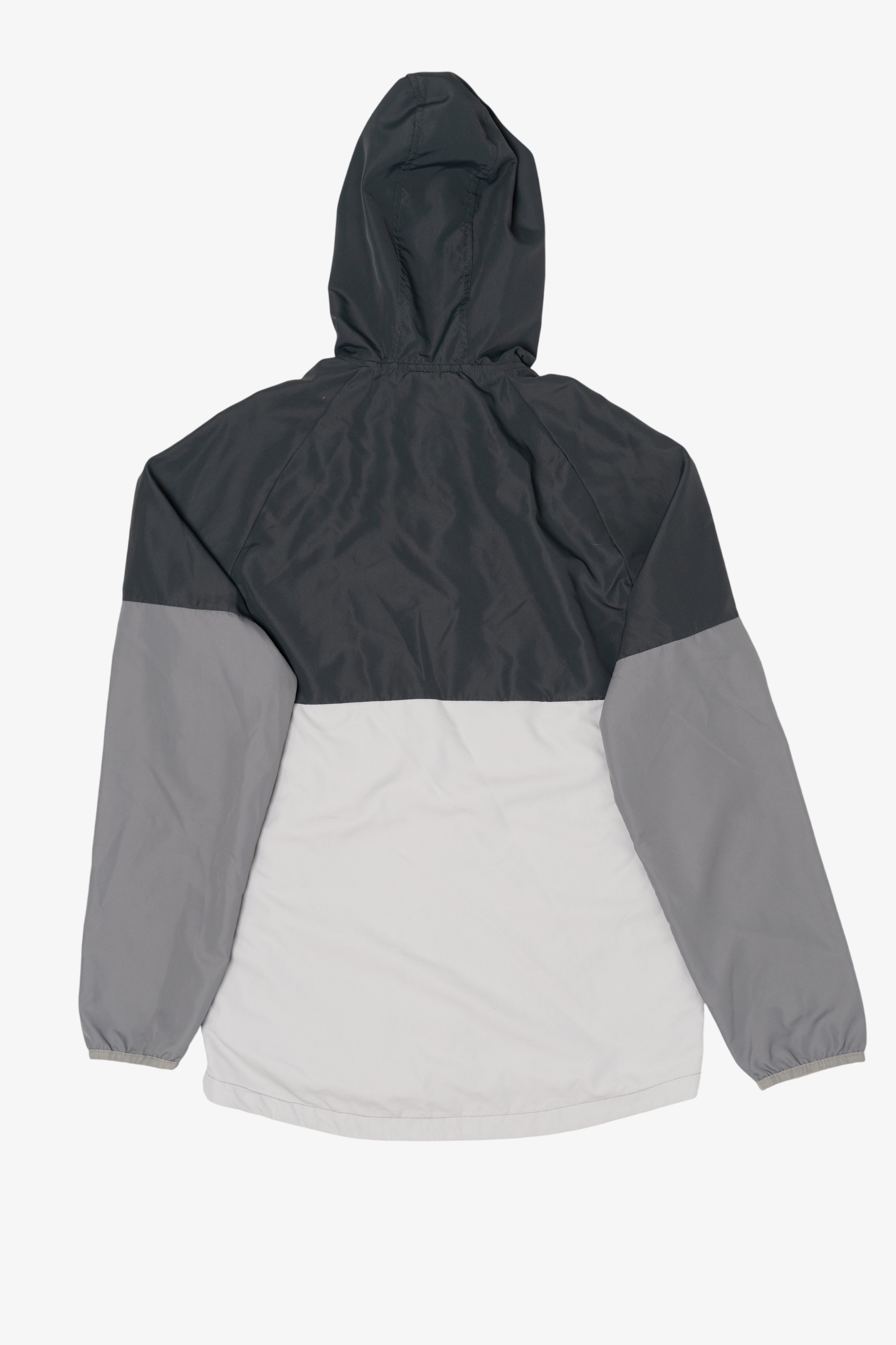 Gray Athletic Works Hooded Windbreaker Jacket
