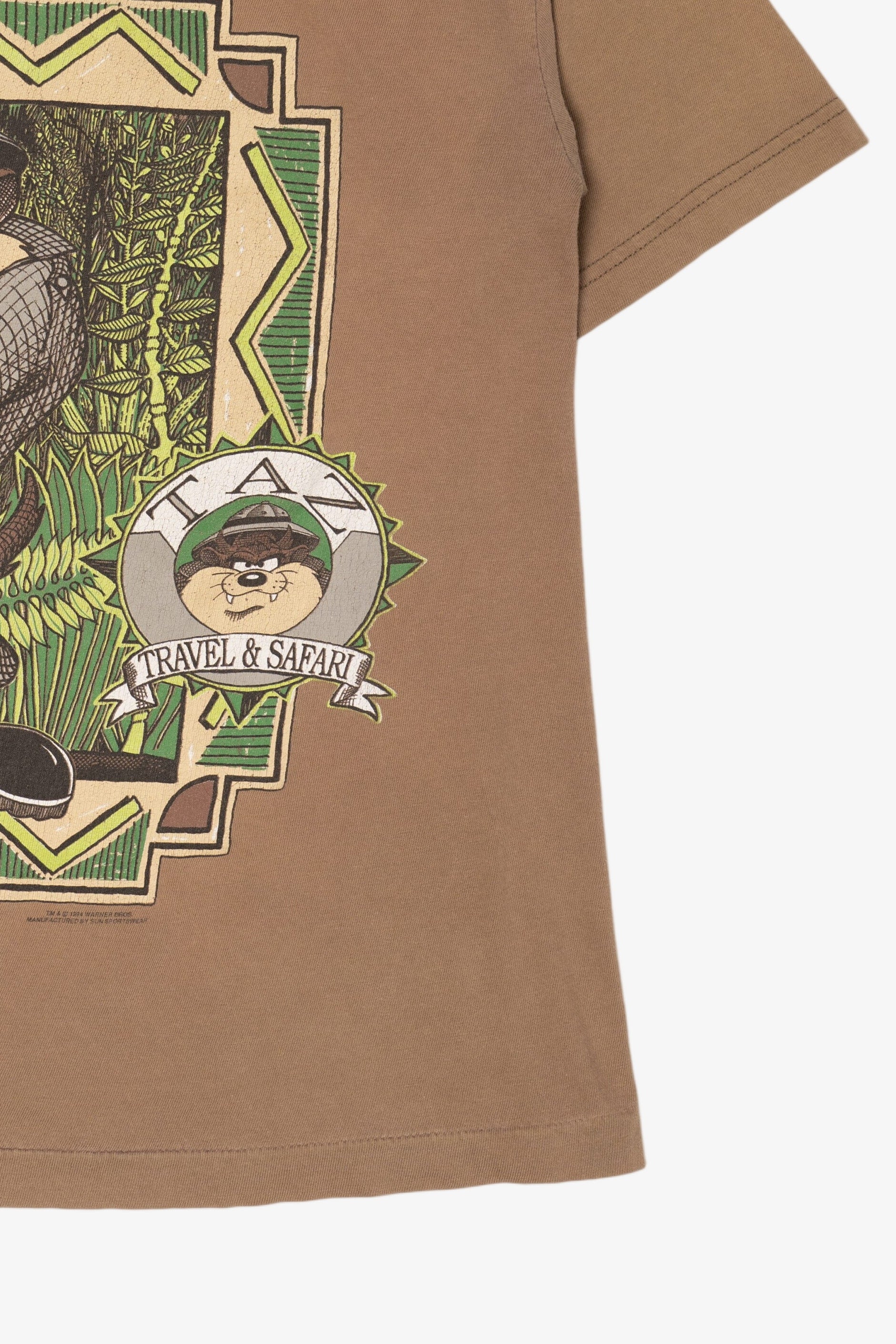 Vintage Taz Travel And Safari Looney Tunes T-Shirt (1990s)